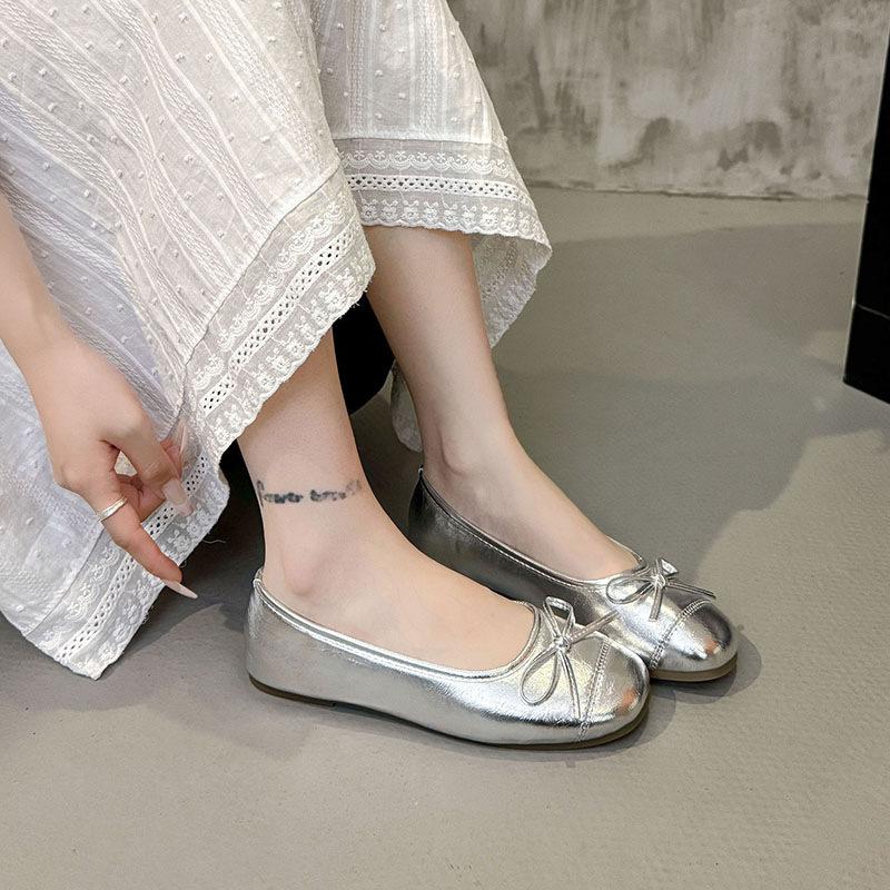 French retro ballet style shallow mouth flat-soled single shoes women's 2025 new spring and autumn versatile square head Mary Jane shoes