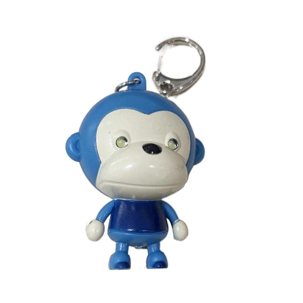 Kawaii Children Car Cute Cartoon Gift Bags Accessories Toy Keychain Keyring Monkey with LED Light