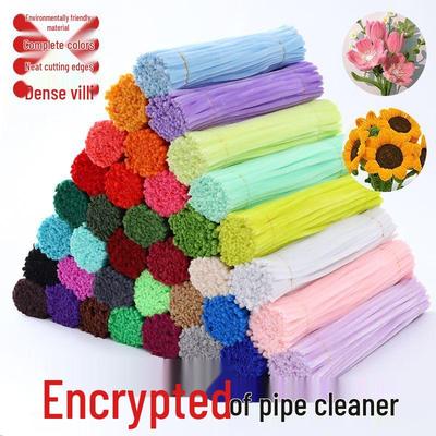 Chenille Stem DIY Toy Pack: Thick, Educational, Handmade Craft Pipe Cleaners In Various Sizes for Kindergarten Creativity