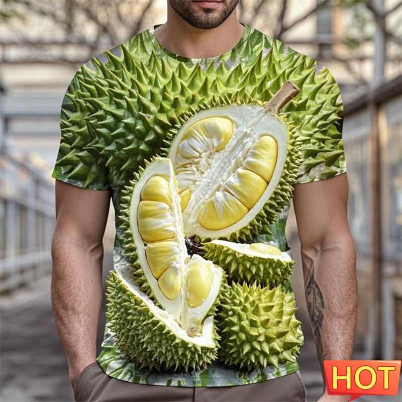 

Summer 3D Printing Thailand Durian Fruit T Shirt Tropical Durian Fruit Graphic Short Sleeves Kid Funny Tee Shirts Tops Clothing XXS