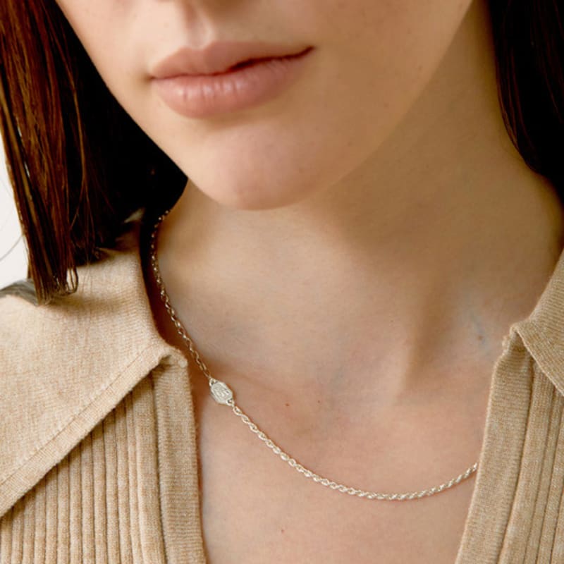 fINE HABIT Rope&Stamp Chain Necklace