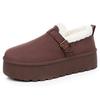 Fashion 2025 New Fur Platform Women Ankle Boots Flats Suede Warm Shoes Woman Trend Designer Brand Short Plush Cozy Femme Snow Botas