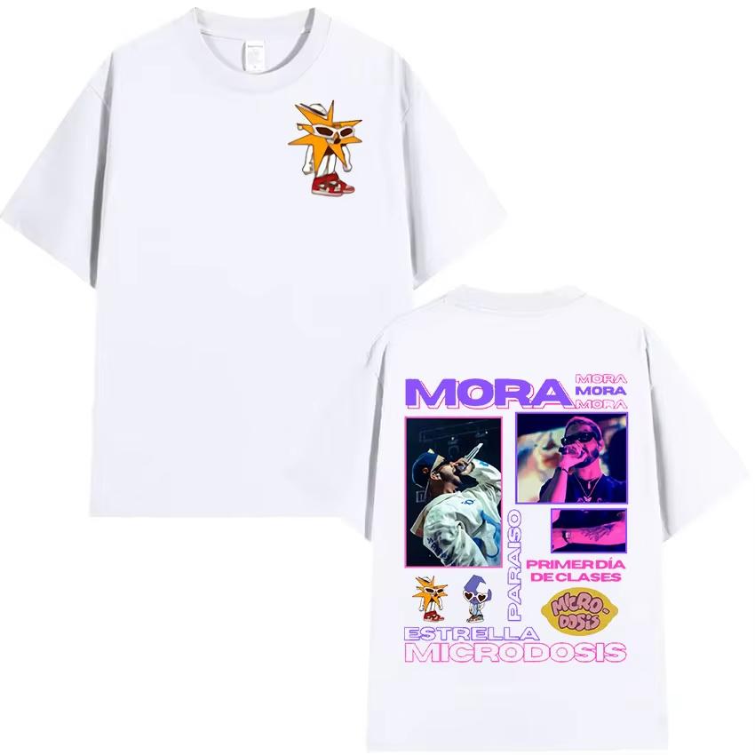 Rapper MORA MICRODOSIS Album 2026 Graphic T Shirt Mens Women Harajuku Fashion Vintage Tshirts Summer Cotton Tshirt