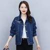 Fashion Trend Loose Fit Soft Denim Jacket for Women, Ideal for Spring and Autumn Outdoor Activities