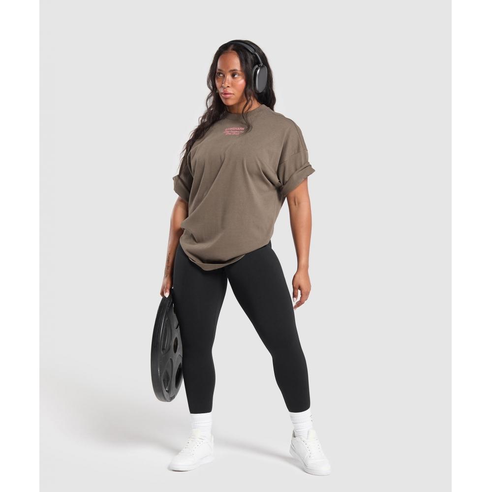 Gymshark BriTish Iron HeavyweighT T shirT  Camo Brown Null B2b1p Nby9