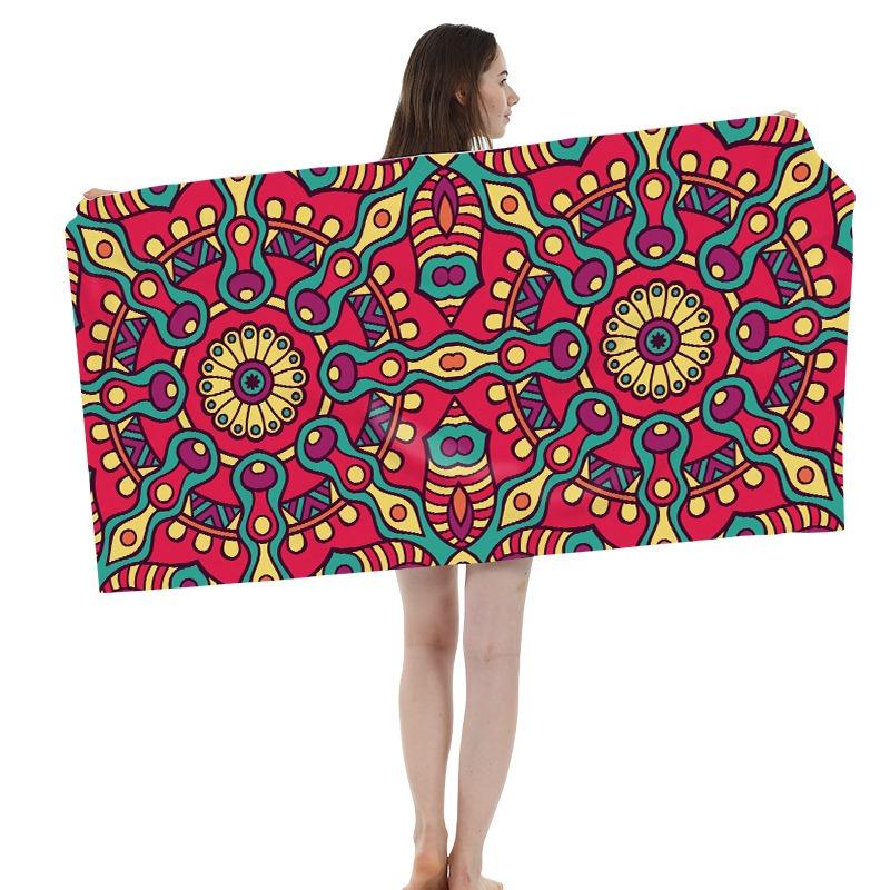Pastellrosa Gold Stern Polyester Strandtuch Ästhetisch Y2K Badetuch Sandfrei Schnelltrocknend Badezimmerdecke für Sommerstrand Spa