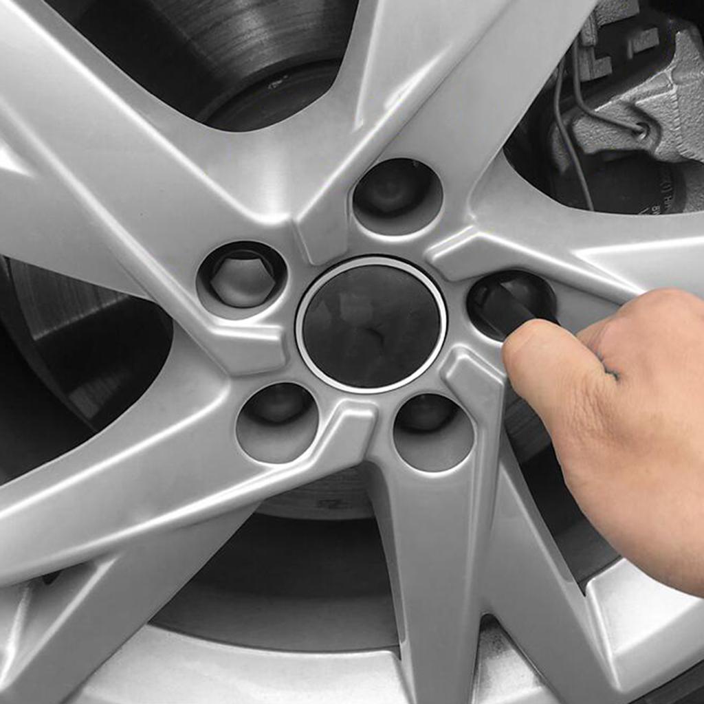 24x25mm Auto Radmuttern Kappen Zubehör Auto Reifen Hub Schraube Anti-Rost Schutz Fahrzeug Bolzen Stehbolzen Abdeckung Grau Für A4 A5 A6 A7 Q3 Q5 TT R8