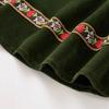 New German Oktoberfest Women's Traditional Bavarian Beer Garden Velvet Dress