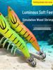 Luminous Wood Shrimp Squid Hook Sea Fishing Lure with Rattle, 24g - Soft Leg Shrimp Simulation for Squid & Cuttlefish.