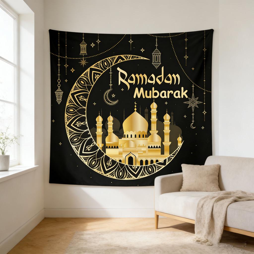 2026 Exclusive To Ramadan Tapestry Ramadan Mubarak Tapestry Exquisite Gifts for Friends and Family Aesthetic Wall Hanging Decor