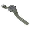 Men Watch LED Night Light 50m Waterproof Large Screen Rubber Strap World Time Zone Digital Display Watch OD Green