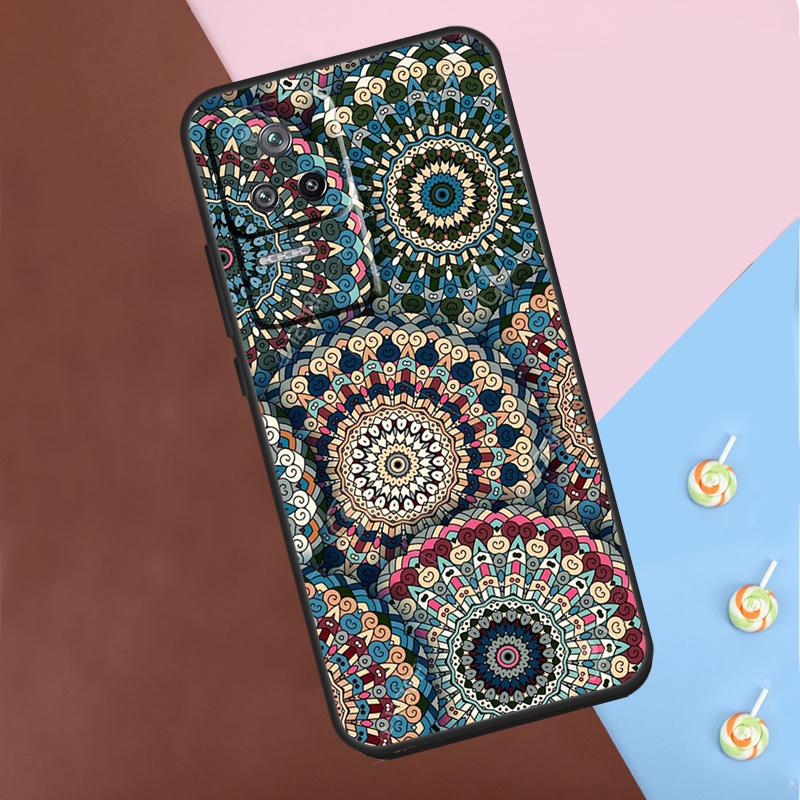 Flowers Mandala Floral Case For Xiaomi POCO M6 Pro X3 X5 X6 Pro F3 F5 M5s Mi 14 Pro 13 13T 11T 12T 12 Lite Cover