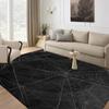 Giant Spider Web Area Rug, Non-Slip Black Floor Mat for Living Room Bedroom Bathroom, Modern Home Decor Rectangular Carpet