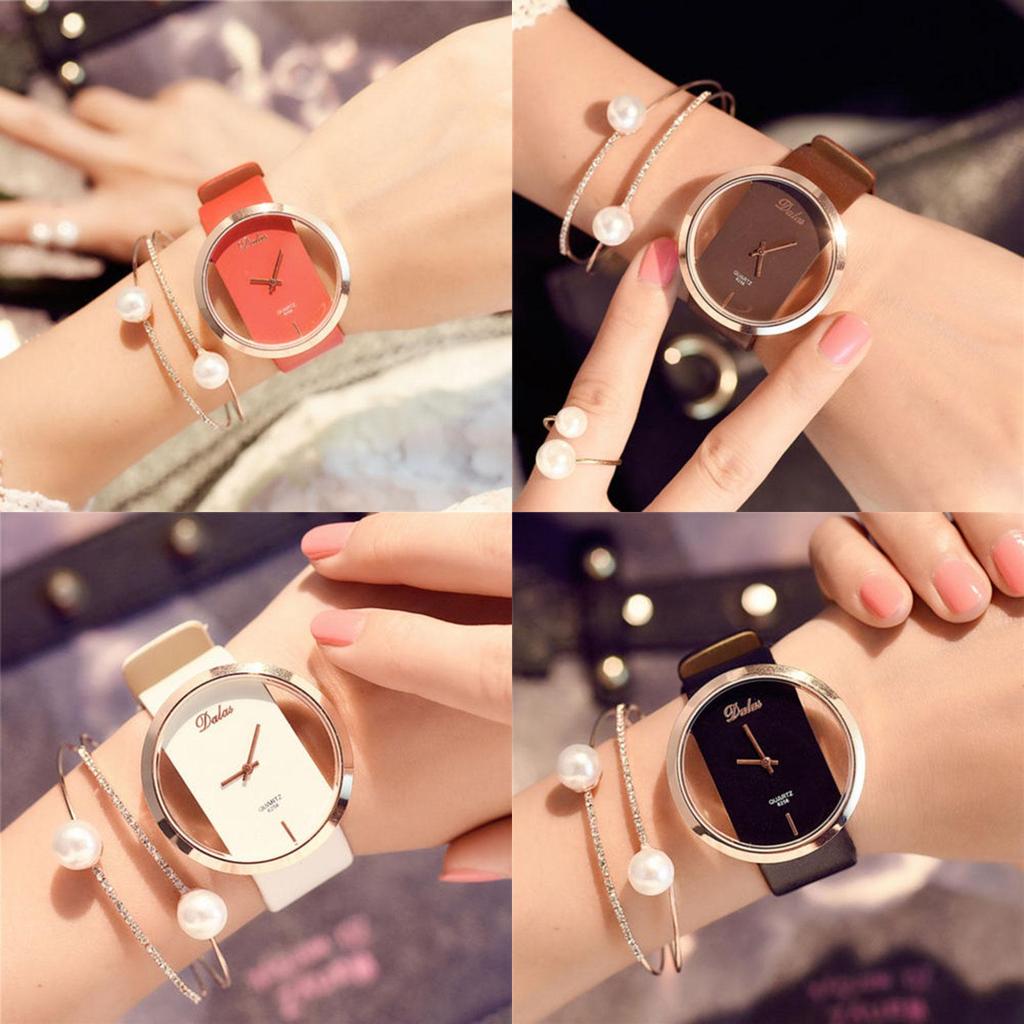 Stylish And Timeless Women's Quartz Watch With Comfortable Artificial Leather Strap