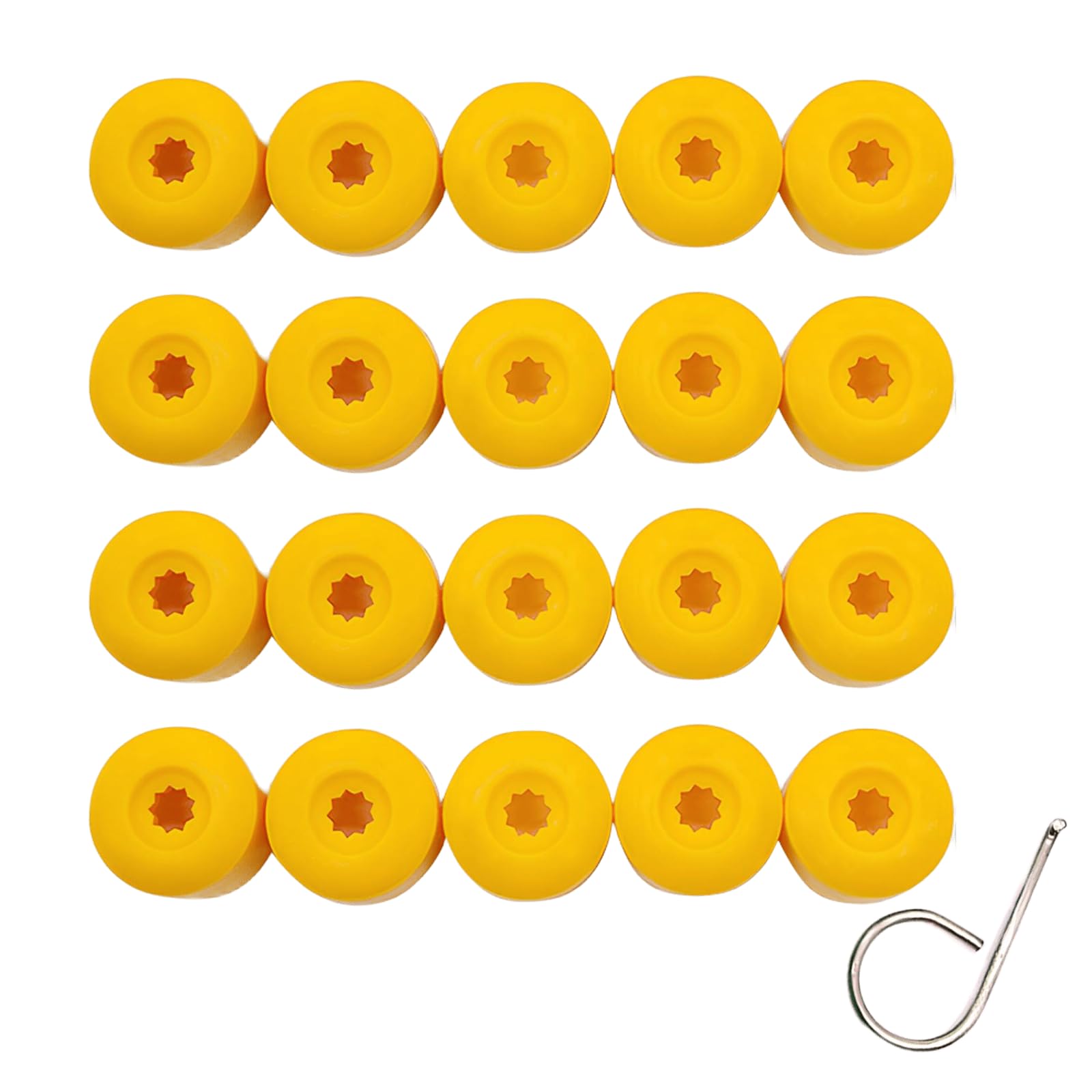 YYTQP 20pcs 17mm Wheel Lug Nut Cover Caps, T44 Wheel 20PCS жёлтый