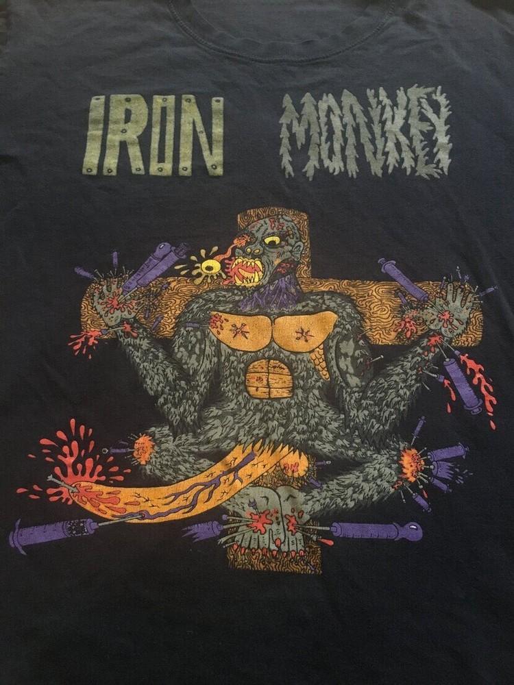Черная футболка Iron Monkey с коротким рукавом Все размеры S-5XL Унисекс футболка M