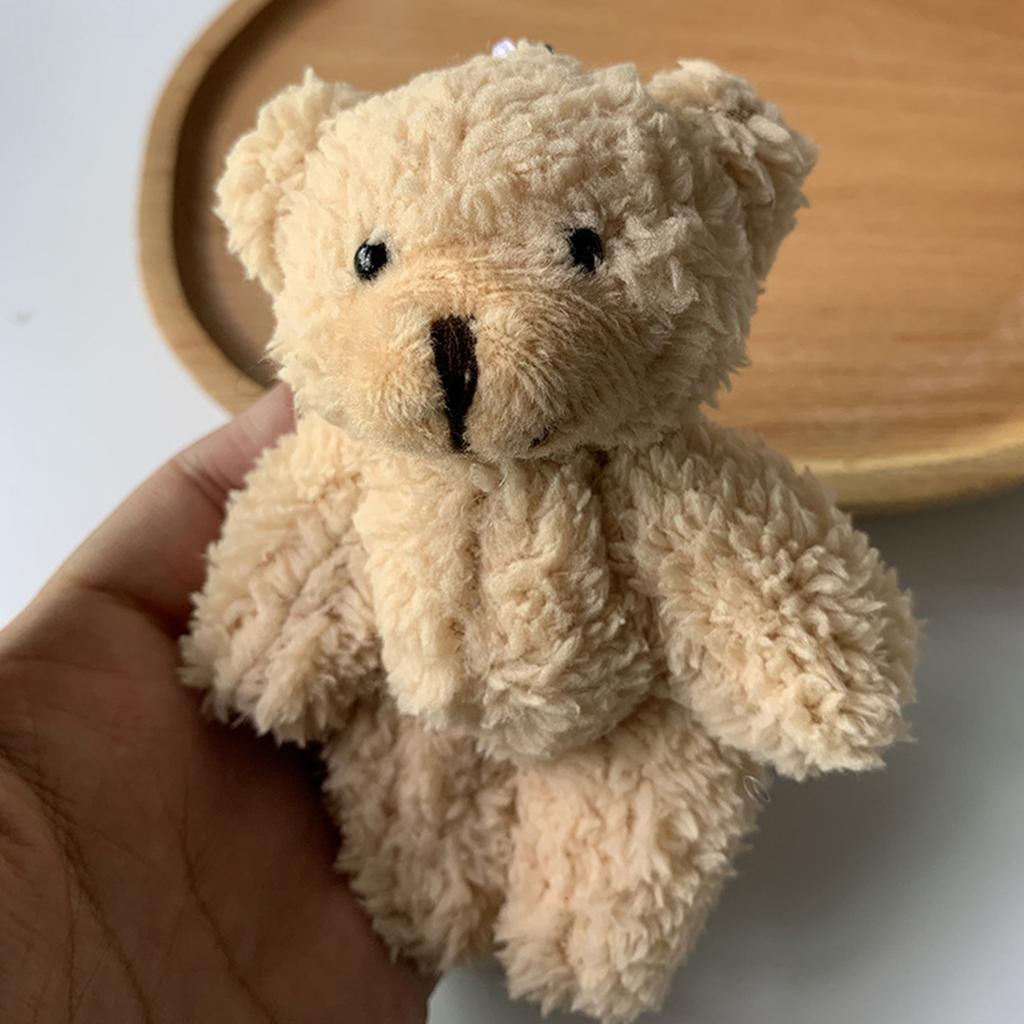 Plush Bear Schoolbag Pendant Keychain Ladies Furry Cute Cartoon Animal For Bears Girls Vending Machine