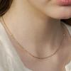 Hei [sv925] thin bezel cubic necklace