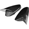 1Pair Side Mirror Cover Rear View Mirror Cover Trim For Hyundai Veloster 2012 2013 2014 2015 2016 2017 (Carbon Fiber Black)