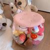 Transparent Storage Box Stool Multipurpose Children Storage Bench Plastic Round Stool  Living Room