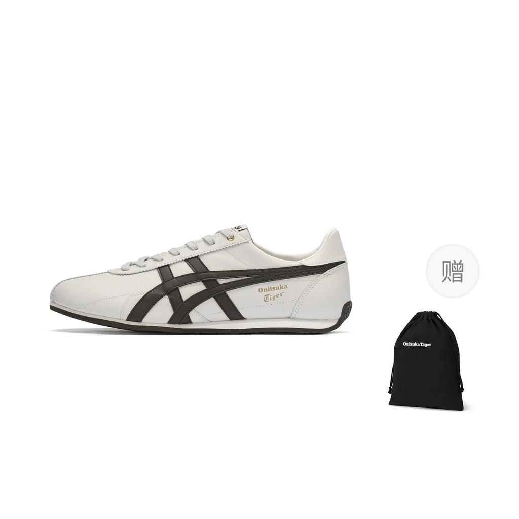 ONITSUKA TIGER Runspark Cuir de Vache Confortables Chaussures Décontractées Unisexe Beige 1183C442-020