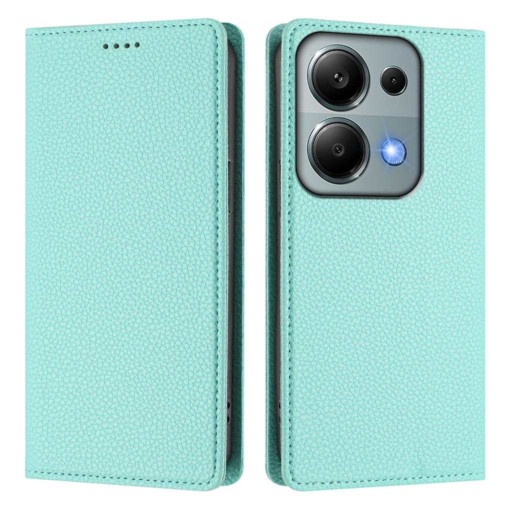For Xiaomi Poco M6 Pro 4G/Xiaomi Redmi Note 13 Pro 4G Wallet Case RFID Blocking Litchi Texture Leather Mobile Cover