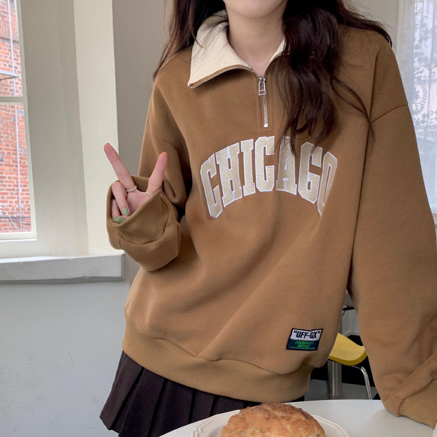 Женские свободные свитера с длинным рукавом и V-образным вырезом — фото 3