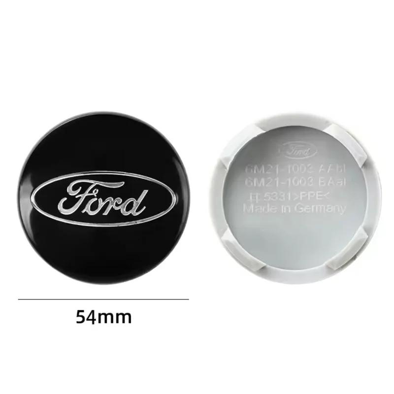 Autoaufkleber 2026 Ford 4-teilig 54 mm Original Radnabenabdeckungen für Ford Focus MK2 Fiesta Mondeo Galaxy Fal