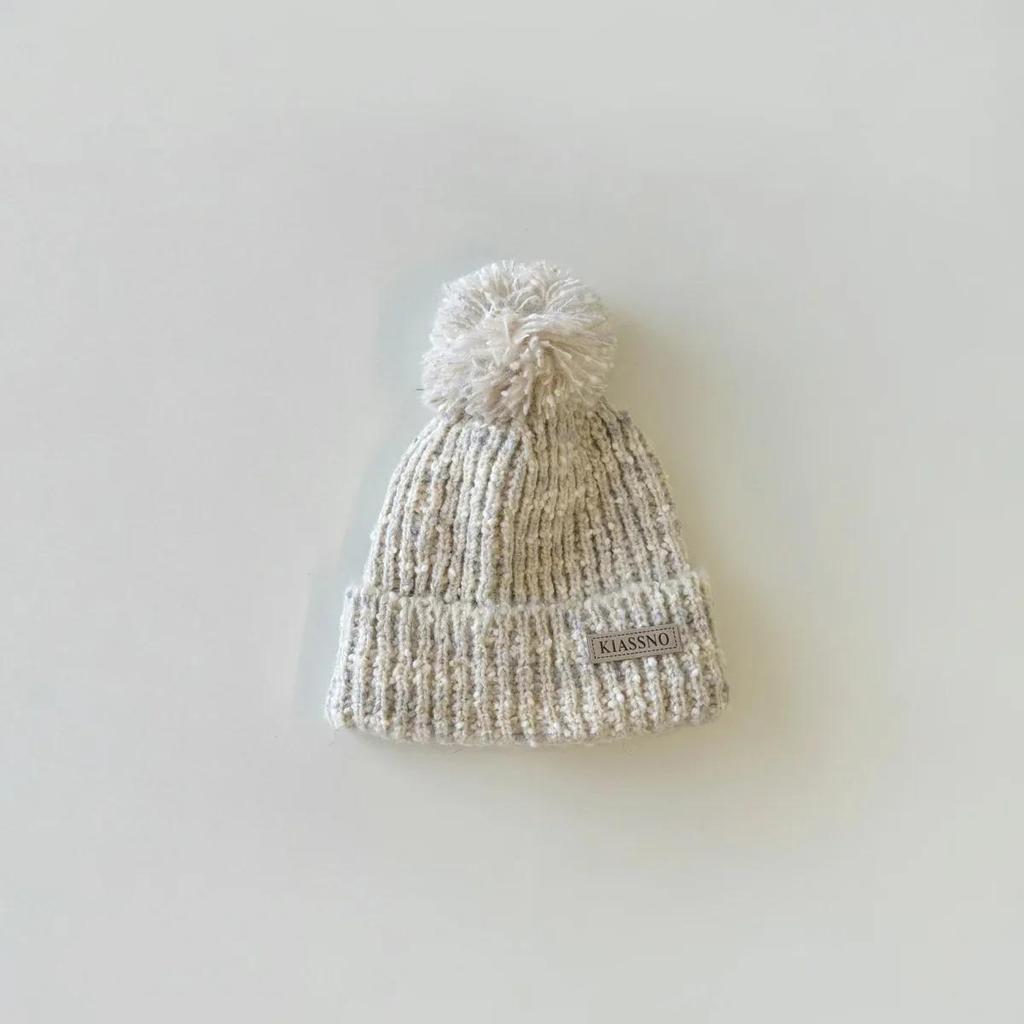 1 Stück pelzige warme Kinder-Mütze für Jungen und Mädchen, schicke koreanische Mode, Häkelmütze für Kleinkinder, Herbst-Winter, dicke Plüsch-Strickmütze
