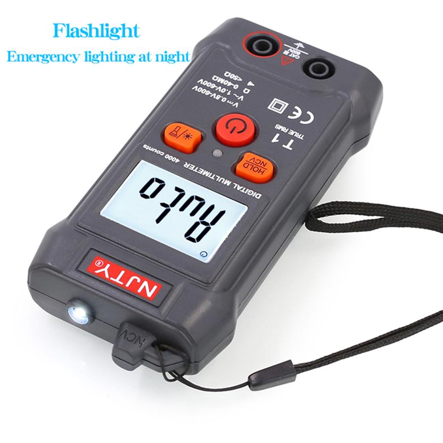NJTY T1 Vollständig intelligentes digitales Multimeter - Kein Gangwechsel erforderlich, Klein und Mini, Vollautomatisch, Universelles Anti-Burn-Me