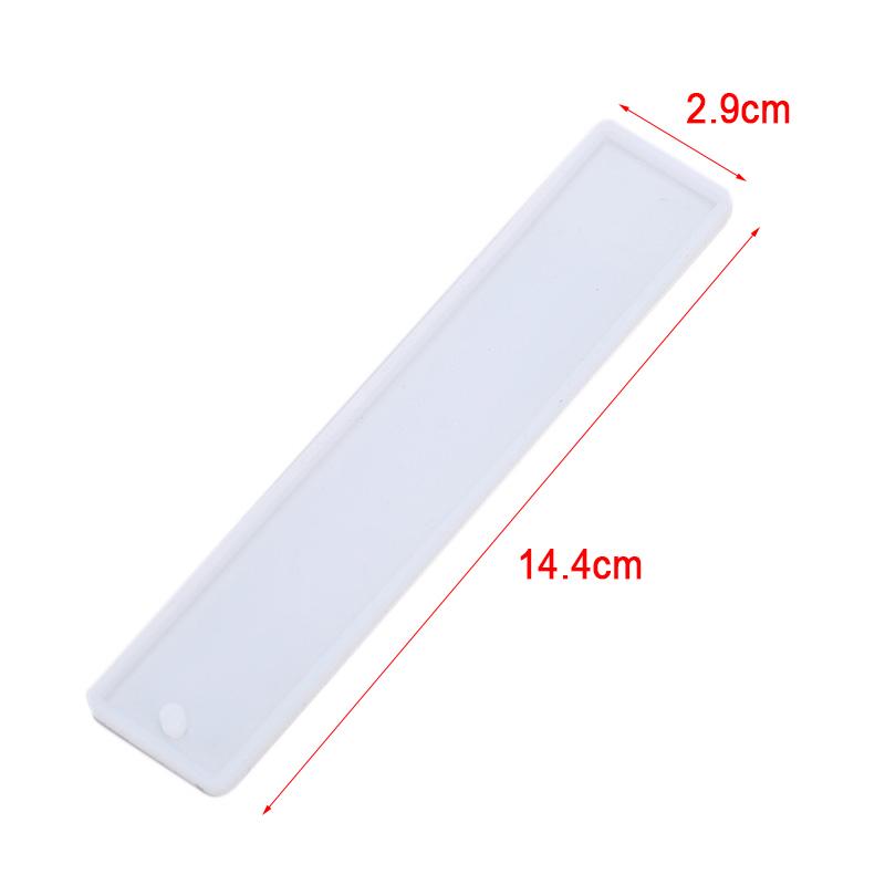 3Pcs Silicone Rectangle Bookmark Mould Epoxy Resin Jewelry Making Bookmark Diy