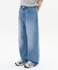 EXCONTAINER Deep Wash Wide Denim Pants (Blue)