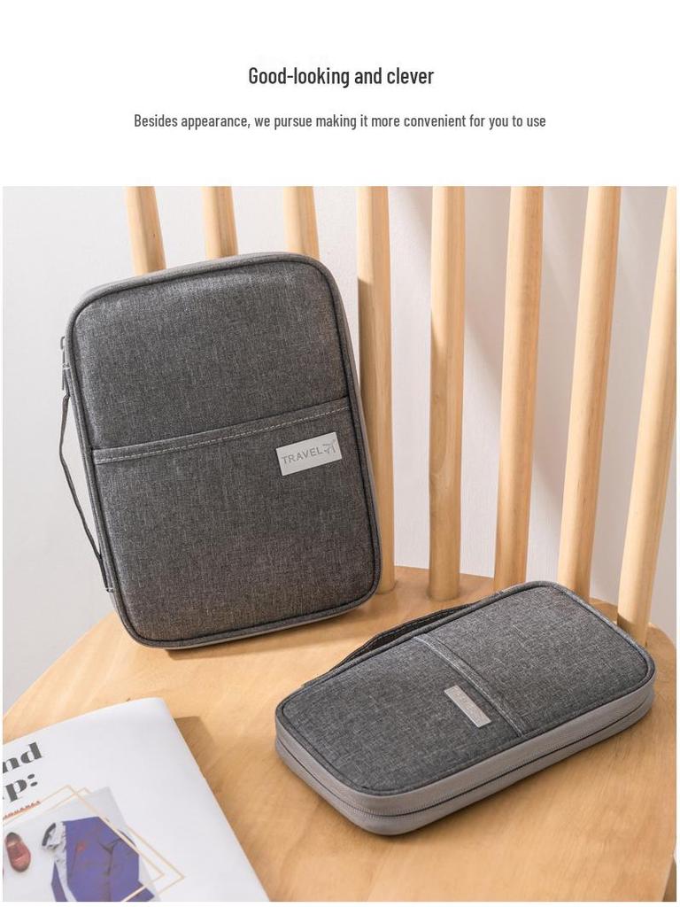 Wasserdichte Tragbare Flugzeugtasche mit Kartenhalter - Multifunktionaler Reise-Pass-Organizer