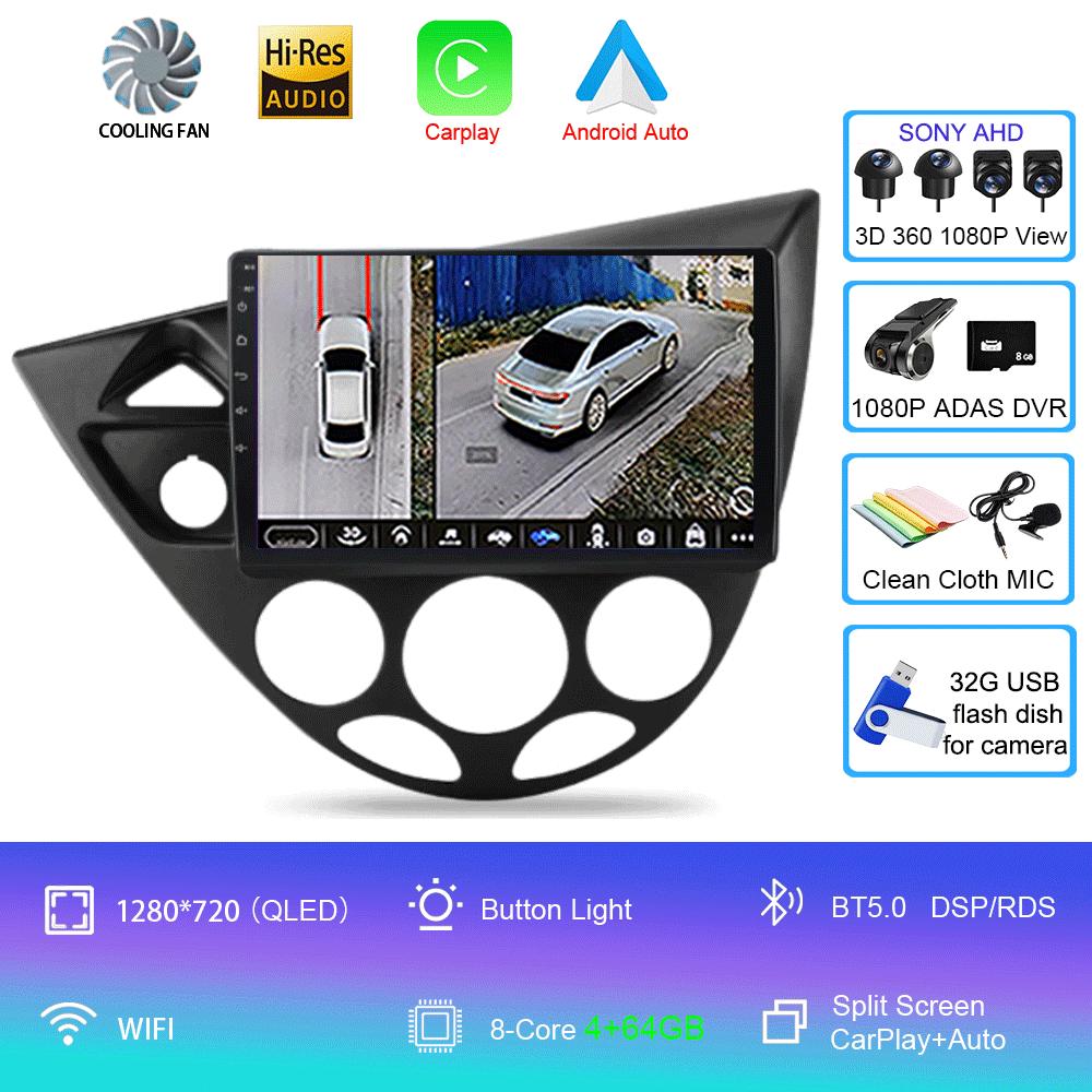 9“ Android 13 For Ford Fiesta 1995-2001 Focus MK1 1998-2004 7 Inch Multimedia Car Radio Stereo Carplay Autoradio Head Unit Auto