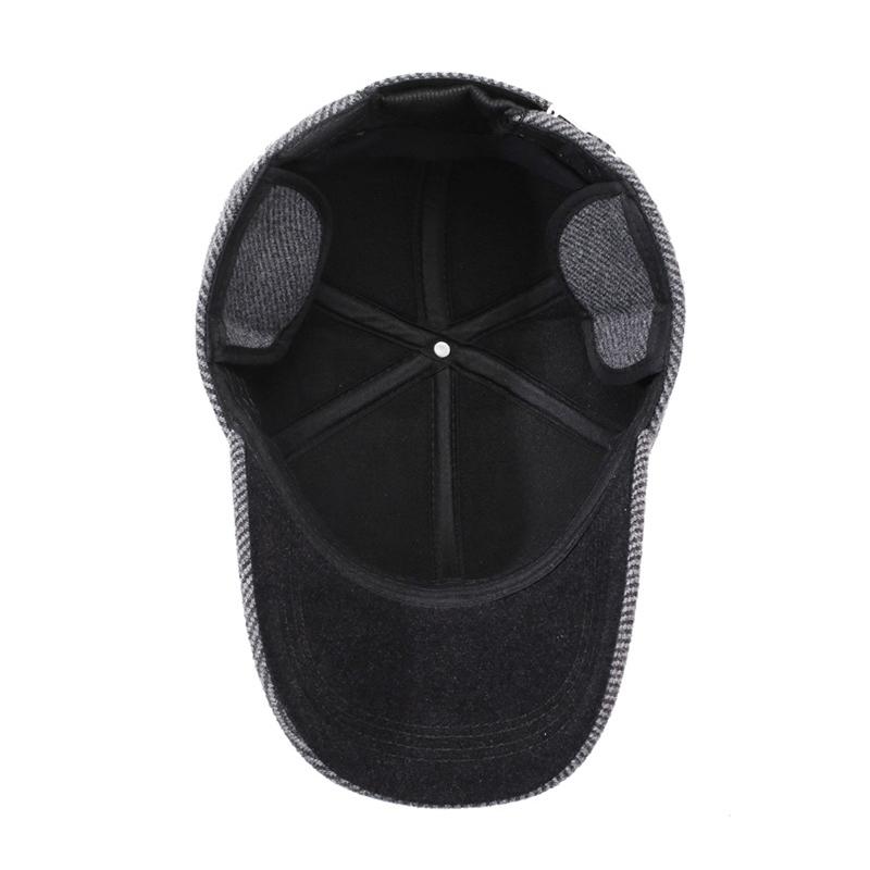 Hat Men's Winter Warm Cap Middle-Aged and Elderly Winter Outdoor Ear Protection Baseball Cap Dad Cap
