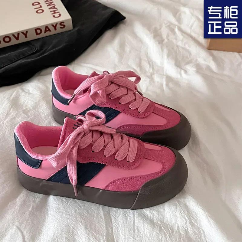 Fashion Thick-soled German Training Explosion 2025 New Mint Green and White Shoes Student Sports and Leisure Shoes Board Shoes