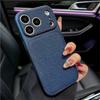 Original Solid Leather Color Case for iPhone 17 Air 16 15 14 13 Pro Max Matte Shockproof Hybrid PC Large Camera Window Cover