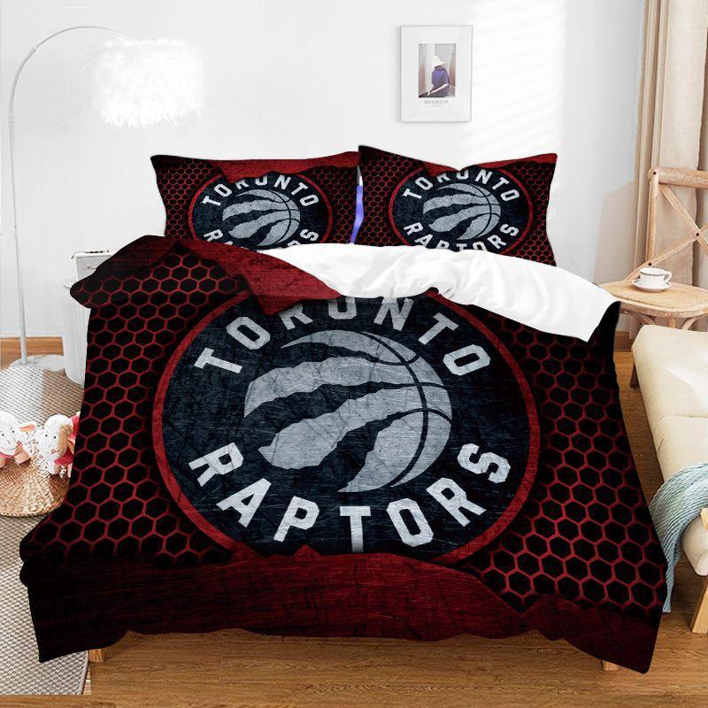 Alphanumeric Logo Digital Printing Quilt Cover Pillowcase Bed Three-Piece Set