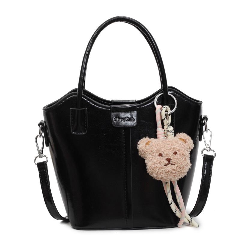 

Однотонная женская сумка через плечо, новая модная повседневная сумка-мессенджер для поездок на работу чёрный