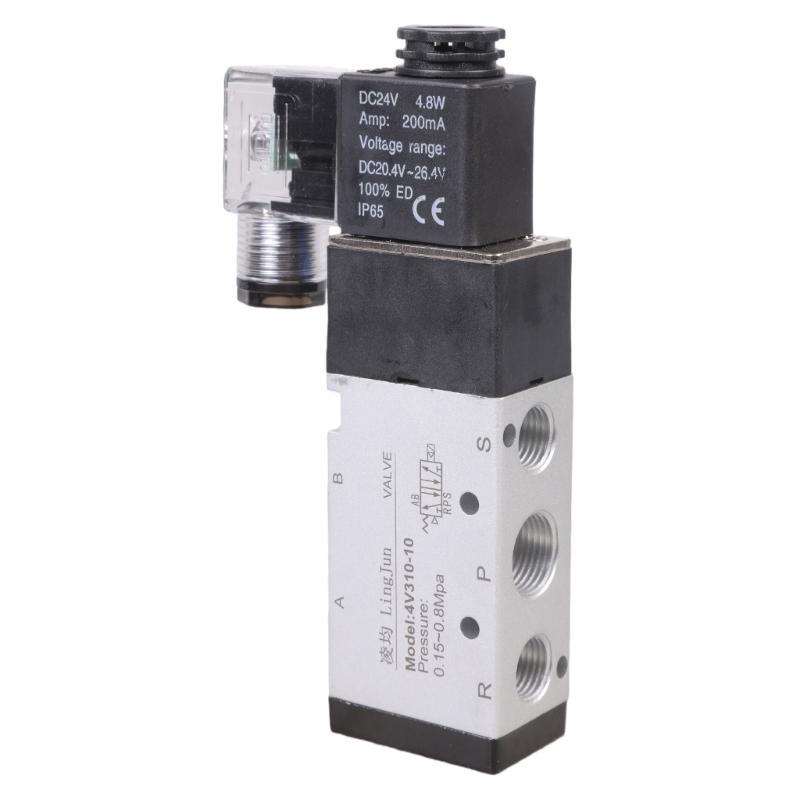 24V Pneumatic Electric Solenoid Valves 5 Way 2 Position Magnetic Manifold Valves Electric Control Air Gas Magnetic Valves