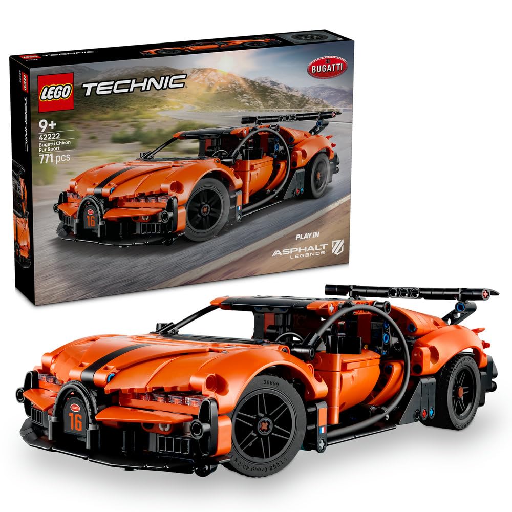 LEGO Technic Bugatti Chiron Pur Sport Hypercar Toy - Birthday Present - Building Blocks - Boys, Girls, Children (Ages 9, 10, 11) - Elementary School S