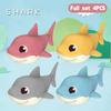1Pc Summer   Cartoon Shark Baby Water Play Toy With Wind Up Chain, Outdoor Beach Toy, Shower Toy, Bath Toy