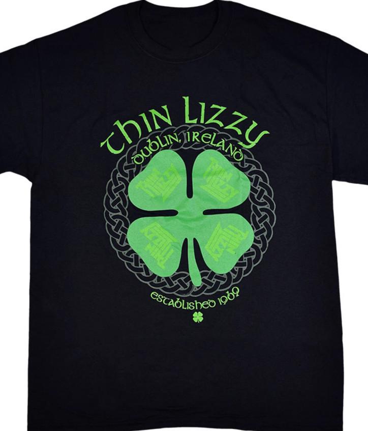 Редкая Хлопковая Подарочная Футболка Для Фаната Группы Thin Lizzy Черная Все Размеры Унисекс Унисекс Футболка XXXXL
