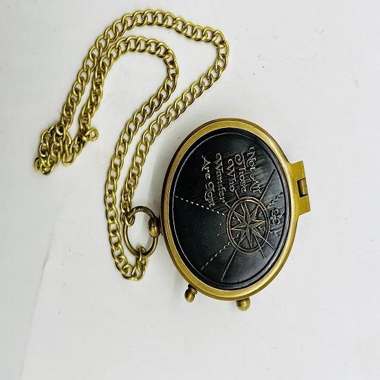 Brass Nautical Not All Those Who Wander Are Lost Brass Gift Engraved Compass Graduation Day Baptism Communion Confirmation Day Gift