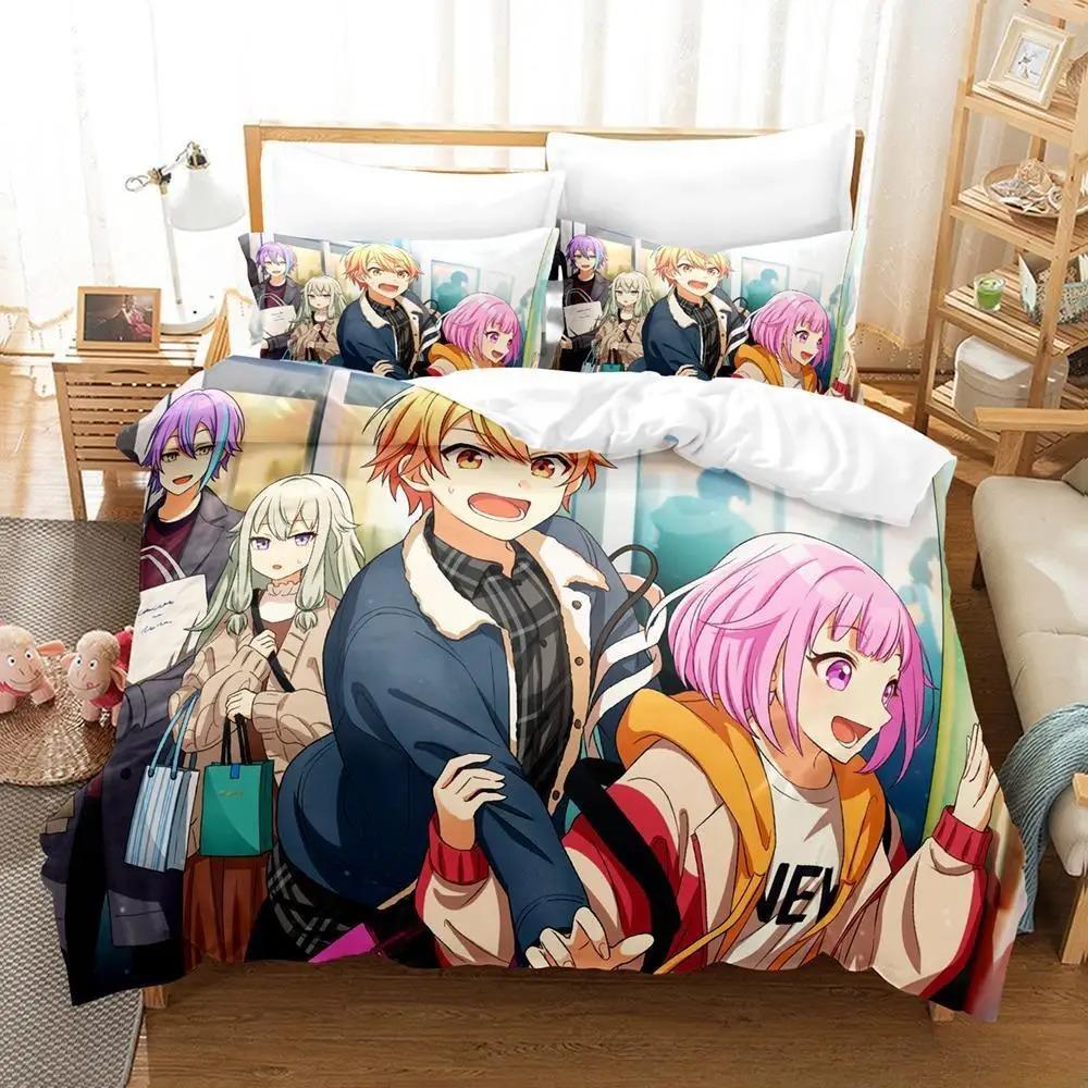 New Wonderlands X Showtime Bedding Set Single Twin Full Queen King Size Bed Set Adult Kid Bedroom Duvet Cover Sets Anime Girls