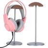 Headphone Stand Rack Headset Earphone Holder Hanger DIY Black Walnut Wood Aluminum Desk Display
