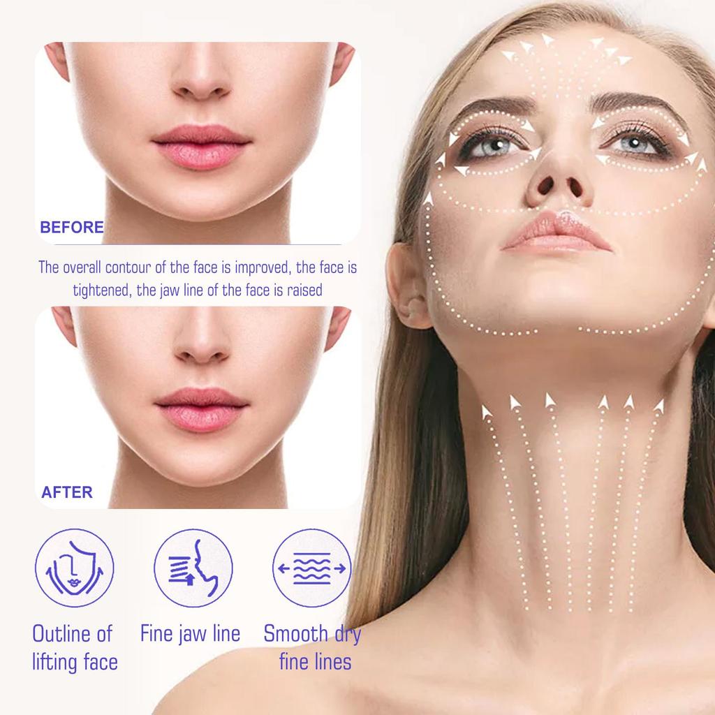 60 Stück Facelifting-Patch Hautstraffung Kinnverschlankung Muskellifting Schwellungsreduzierung Formender Patch