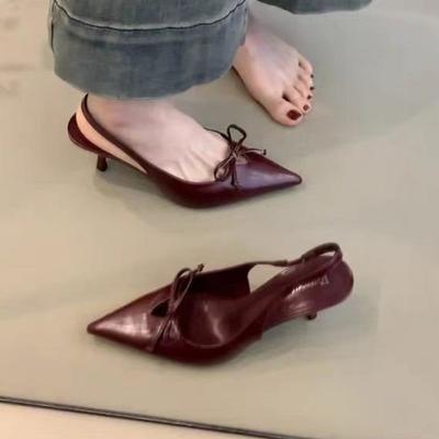 2025 Damen Sommer Neu Sexy Spitz Designer High Heels Outdoor Freizeit Bequem Flach Slipper Damen Sandalen