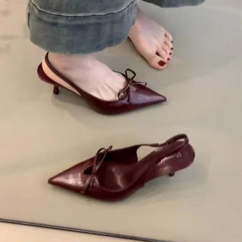 2025 Women's Summer New Sexy Pointed Designer High Heels Outdoor Leisure Comfortable Shallow Slip-on Ladies Sandals