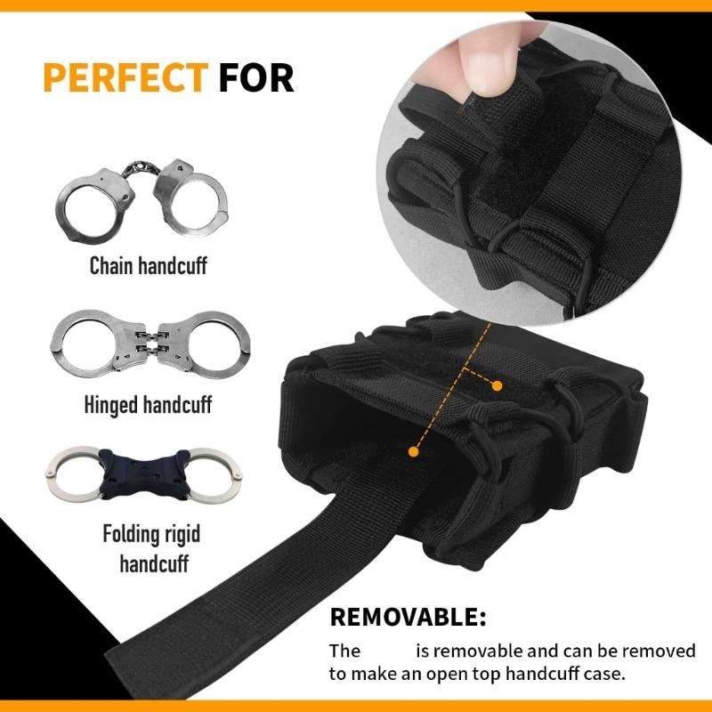 Handcuff Holder Nylon Polyester Fabric Handcuff Sleeve for Various Chain Types in Outdoor Operate